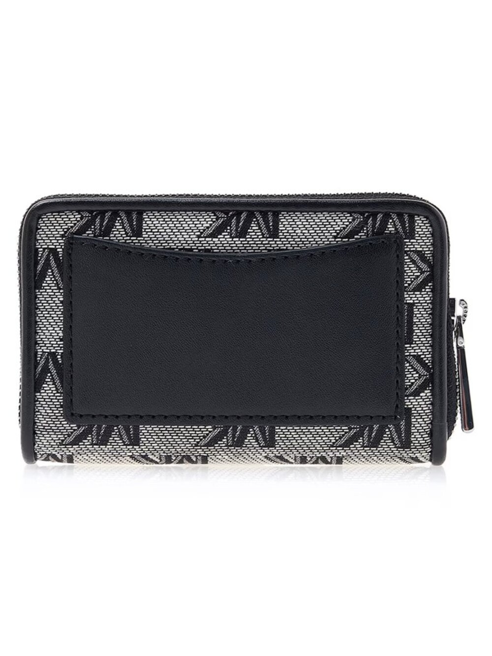 New Michael Kors Jet Set Small Zip Around Card Case Black/Light Cream - Picture 6 of 8